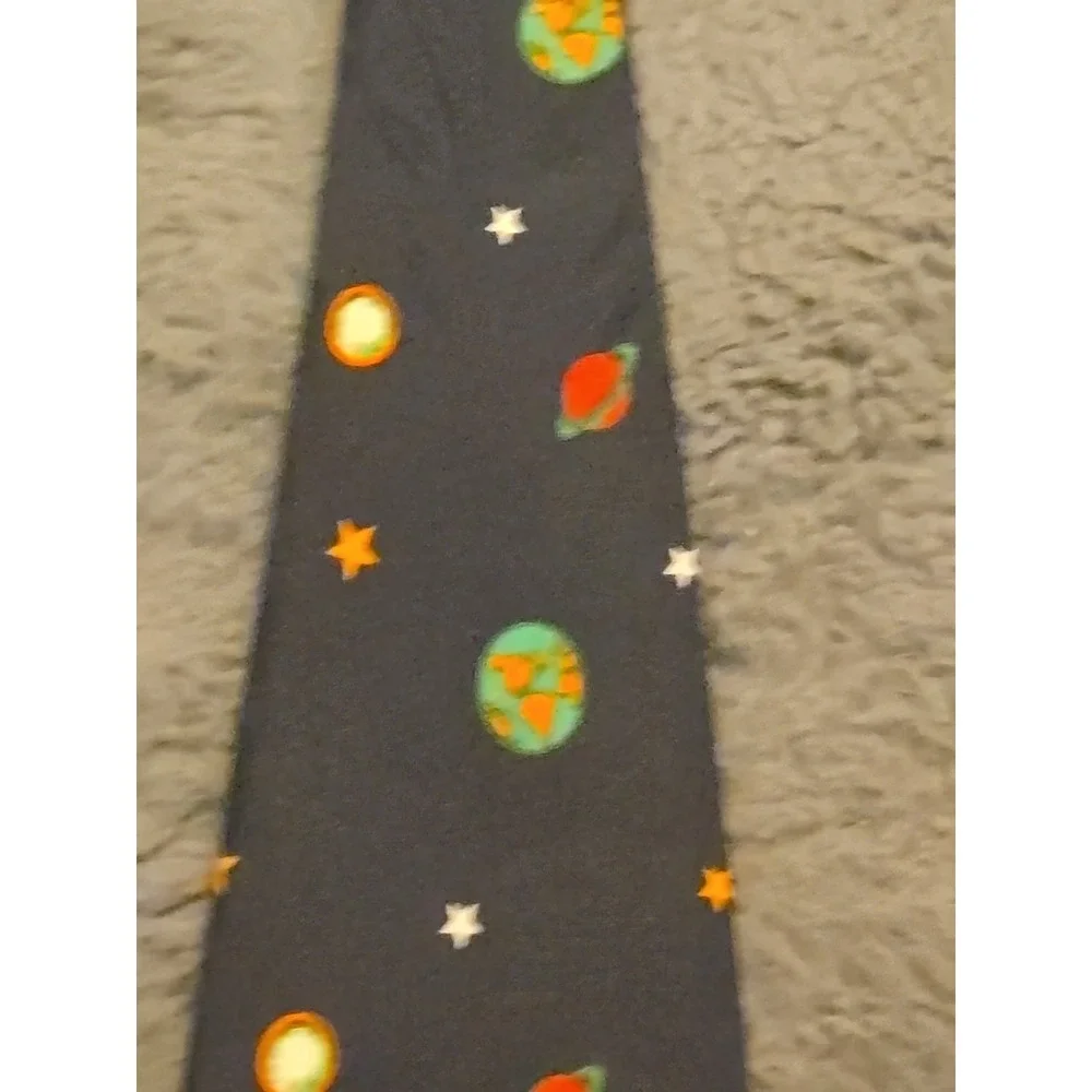 Vintage 1996 Space Jam‎ Silk Tie Bugs Bunny Basketball Navy Blue Warner Bros